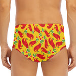 Santa Claus T-Rex Christmas Dino Print Men's Triangle Swim Briefs