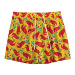 Santa Claus T-Rex Christmas Dino Print Mesh Shorts