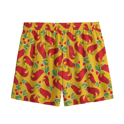 Santa Claus T-Rex Christmas Dino Print Mesh Shorts