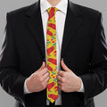Santa Claus T-Rex Christmas Dino Print Necktie