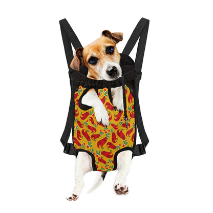 Santa Claus T-Rex Christmas Dino Print Pet Carrier Backpack