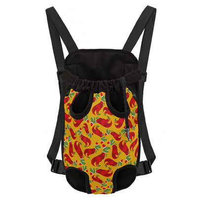 Santa Claus T-Rex Christmas Dino Print Pet Carrier Backpack