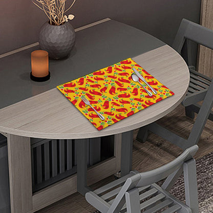 Santa Claus T-Rex Christmas Dino Print Placemat