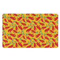 Santa Claus T-Rex Christmas Dino Print Polyester Doormat
