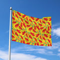 Santa Claus T-Rex Christmas Dino Print Polyester Flag