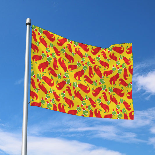 Santa Claus T-Rex Christmas Dino Print Polyester Flag