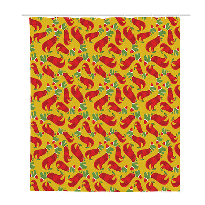 Santa Claus T-Rex Christmas Dino Print Polyester Shower Curtain