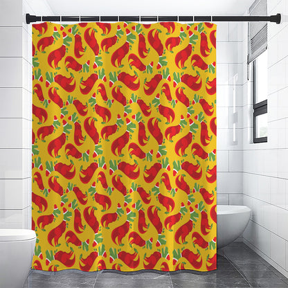 Santa Claus T-Rex Christmas Dino Print Premium Shower Curtain