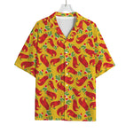 Santa Claus T-Rex Christmas Dino Print Rayon Hawaiian Shirt