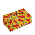 Santa Claus T-Rex Christmas Dino Print Rectangle Tissue Box Cover