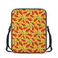 Santa Claus T-Rex Christmas Dino Print Rectangular Crossbody Bag