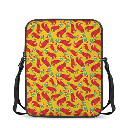 Santa Claus T-Rex Christmas Dino Print Rectangular Crossbody Bag