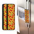 Santa Claus T-Rex Christmas Dino Print Refrigerator Handle Covers