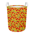 Santa Claus T-Rex Christmas Dino Print Round Laundry Basket