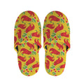 Santa Claus T-Rex Christmas Dino Print Slippers