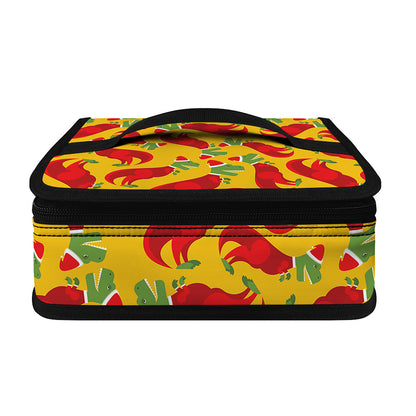 Santa Claus T-Rex Christmas Dino Print Small Lunch Bag