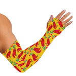 Santa Claus T-Rex Christmas Dino Print Sun Protection Arm Sleeves