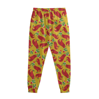 Santa Claus T-Rex Christmas Dino Print Sweatpants