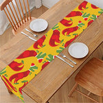 Santa Claus T-Rex Christmas Dino Print Table Runner