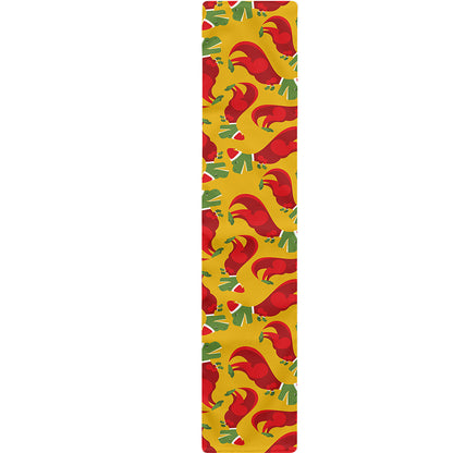 Santa Claus T-Rex Christmas Dino Print Table Runner