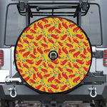 Santa Claus T-Rex Christmas Dino Print Tire Cover With Camera Hole