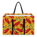 Santa Claus T-Rex Christmas Dino Print Utility Tote Bag