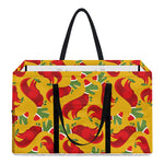 Santa Claus T-Rex Christmas Dino Print Utility Tote Bag