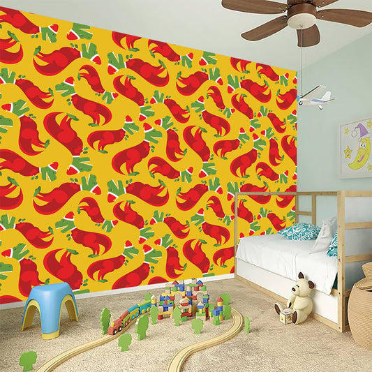 Santa Claus T-Rex Christmas Dino Print Wall Sticker