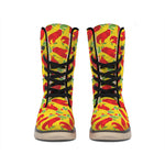 Santa Claus T-Rex Christmas Dino Print Winter Boots