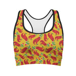 Santa Claus T-Rex Christmas Dino Print Women's Sports Bra