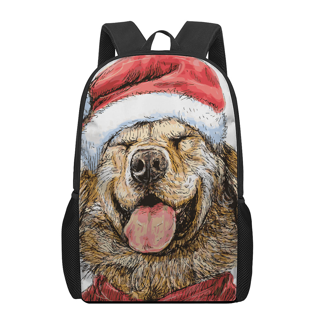 Santa Labrador Retriever Print 17 Inch Backpack