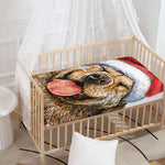 Santa Labrador Retriever Print Baby Crib Sheet