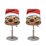 Santa Labrador Retriever Print Bar Stool Covers