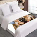 Santa Labrador Retriever Print Bed Runner