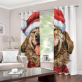 Santa Labrador Retriever Print Dimout Grommet Curtains