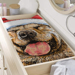 Santa Labrador Retriever Print Changing Pad Cover