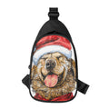 Santa Labrador Retriever Print Sling Bag
