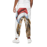 Santa Labrador Retriever Print Cotton Pants