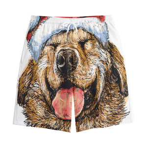 Santa Labrador Retriever Print Cotton Shorts