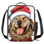 Santa Labrador Retriever Print Crossbody Lunch Bag