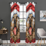 Santa Labrador Retriever Print Curtain