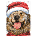 Santa Labrador Retriever Print Curtain