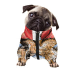 Santa Labrador Retriever Print Dog Zip Up Jacket