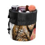 Santa Labrador Retriever Print Drawstring Makeup Bag