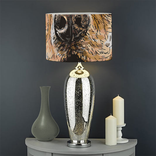 Santa Labrador Retriever Print Drum Lamp Shade