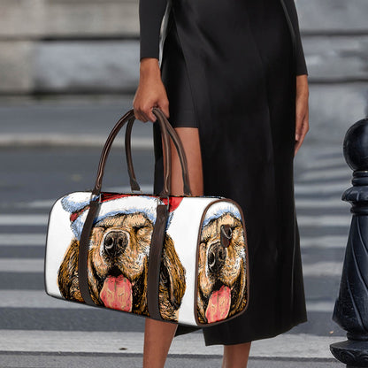 Santa Labrador Retriever Print Duffle Bag
