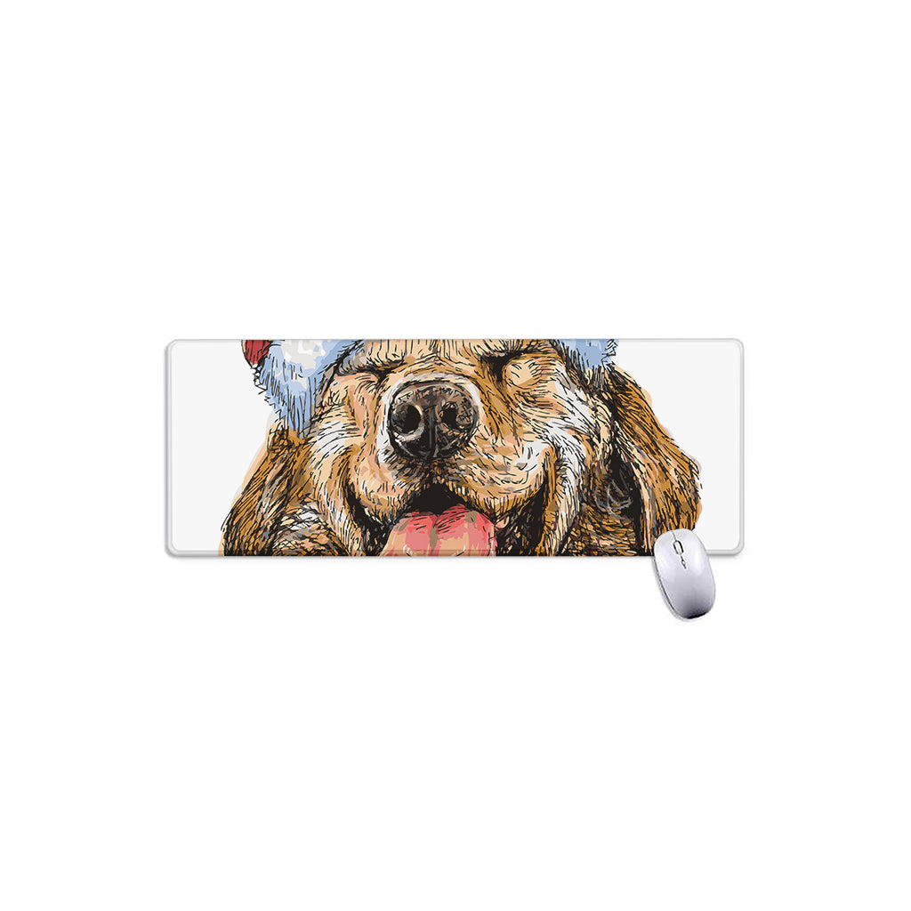 Santa Labrador Retriever Print Extended Mouse Pad