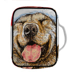 Santa Labrador Retriever Print Front Pocket Bible Bag