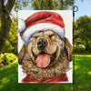 Santa Labrador Retriever Print Garden Flag