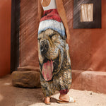 Santa Labrador Retriever Print Harem Pants